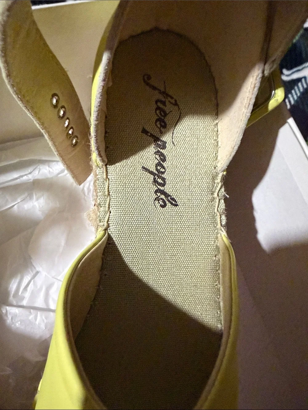 Free People Yellow Espadrille Platform Sandals - Women